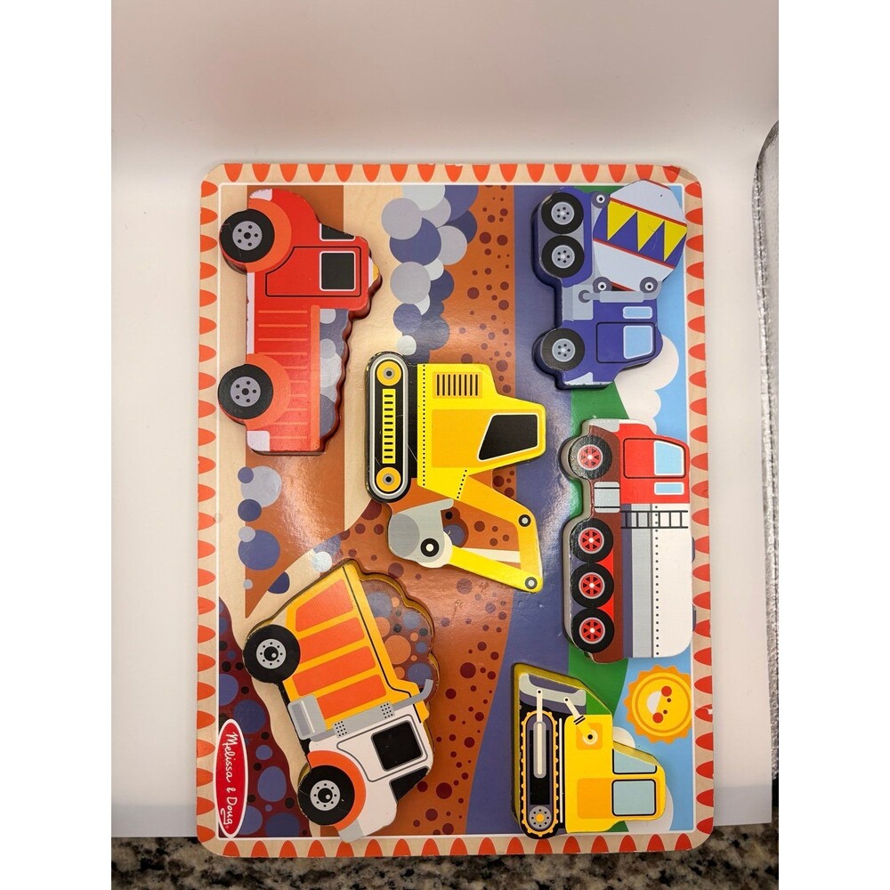 Melissa & Doug construction vehicle puzzle